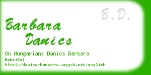 barbara danics business card